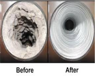 Before and After images of vent