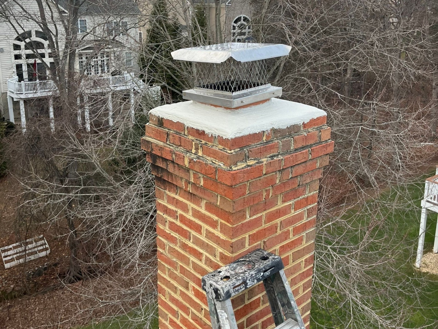 Flex Seal Crown Coat, Chimney Cap Installed by us