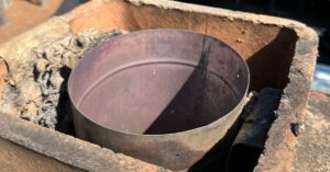 metal liner installed inside a masonry flue