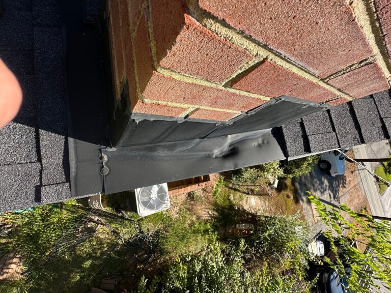 View of a chimney flashing