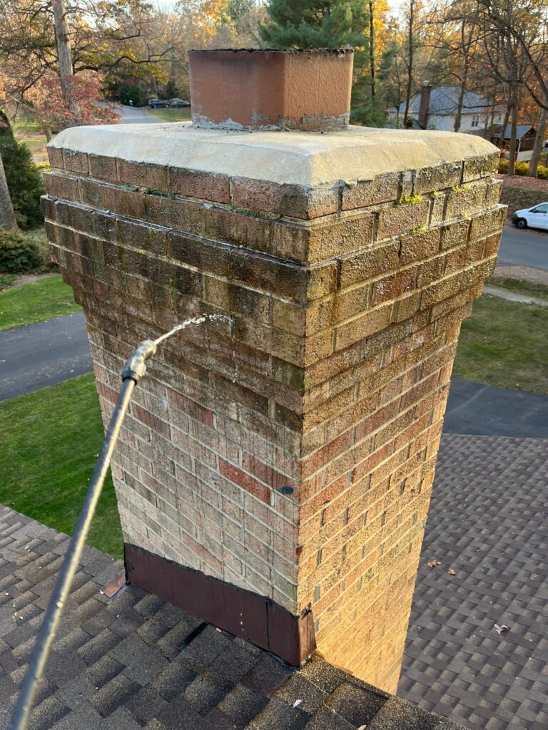 chimney cleaning with vacuum