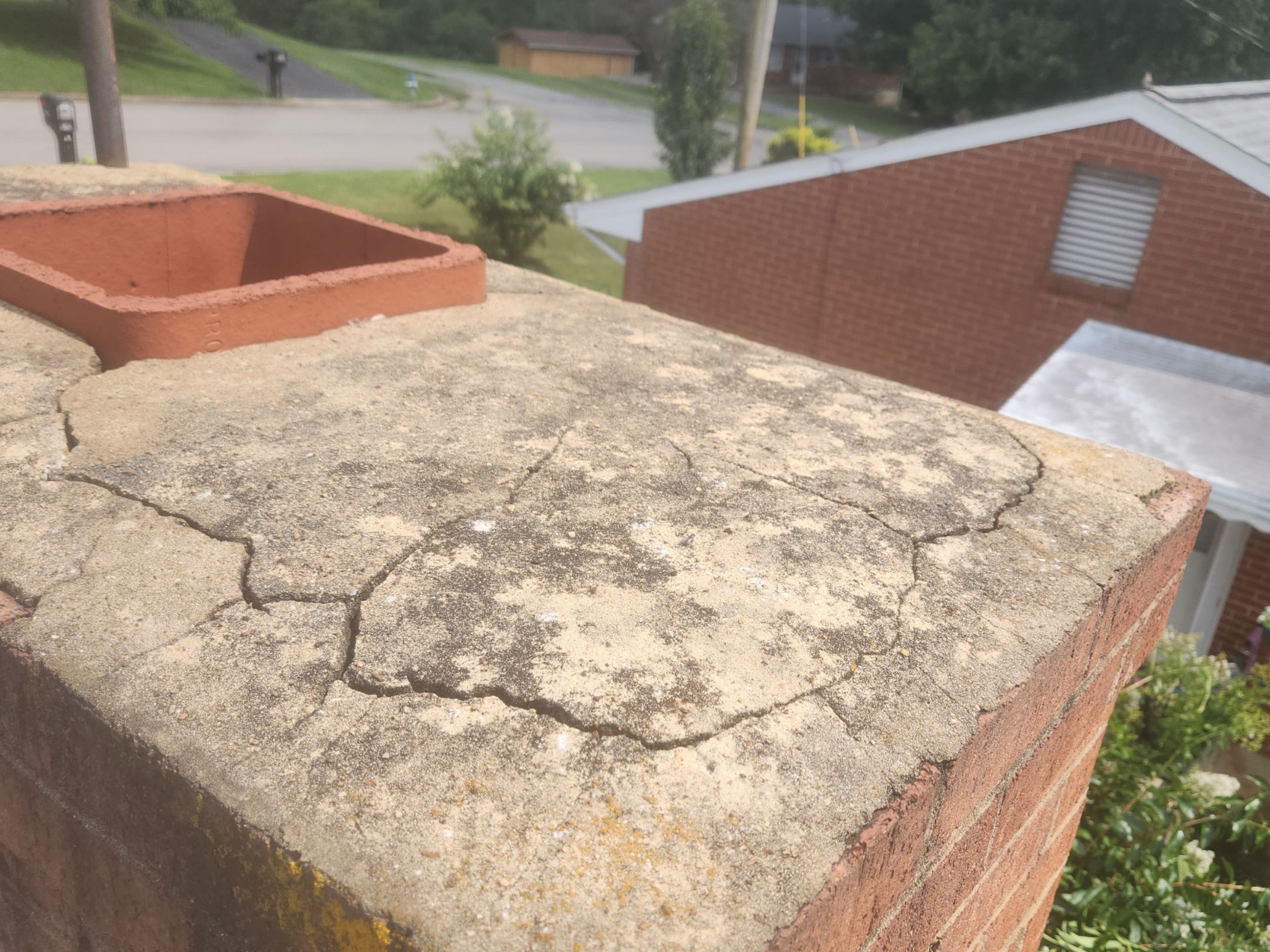 chimney has missing cap