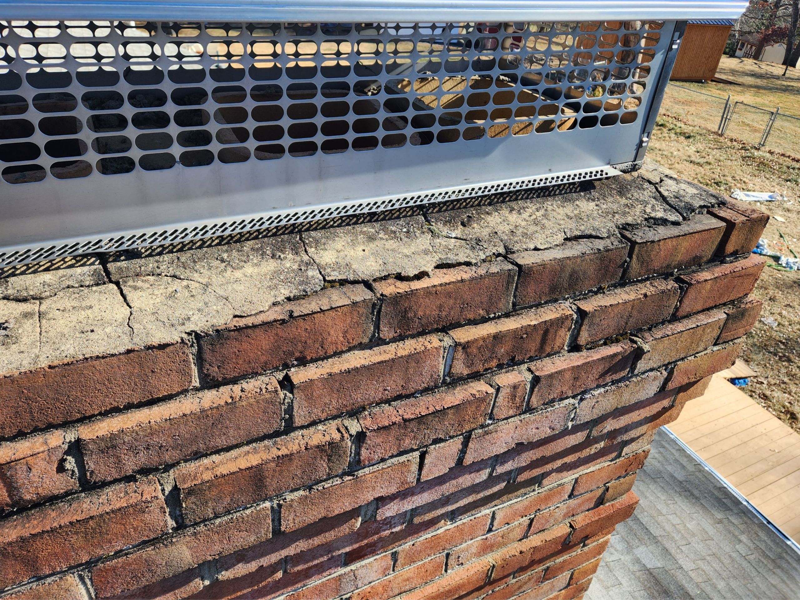 cracked chimney crown