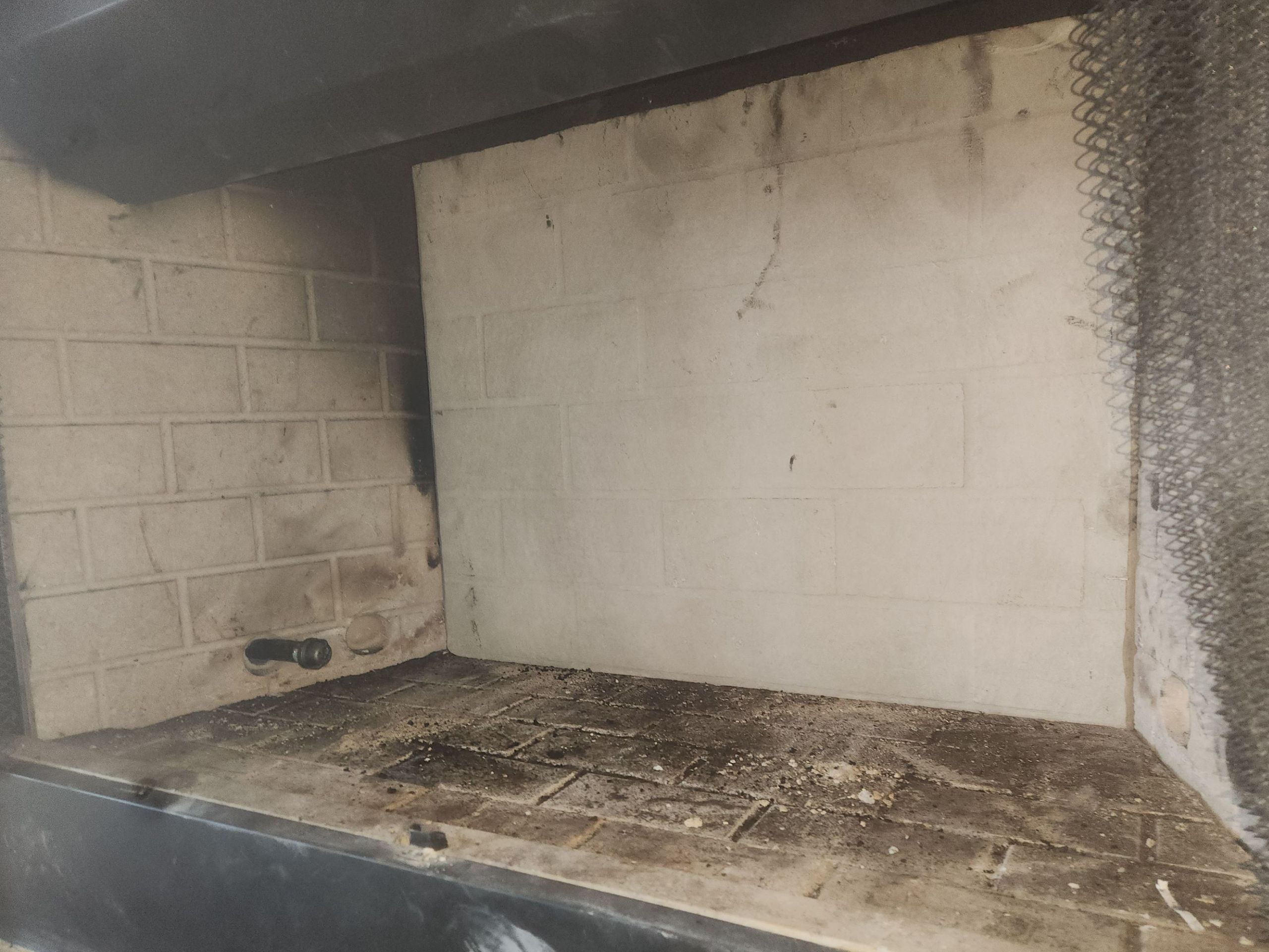 worked on back panel of fireplace