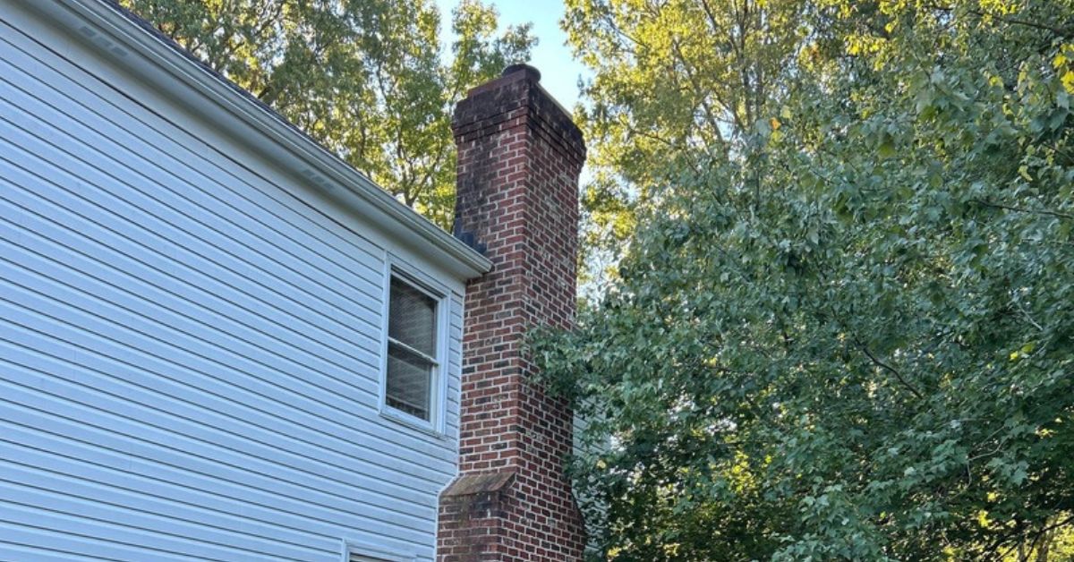 Chimney in house