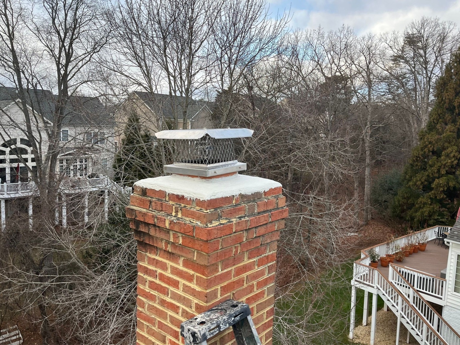 Flex Seal Crown Coat And Chimney Cap Installed by us
