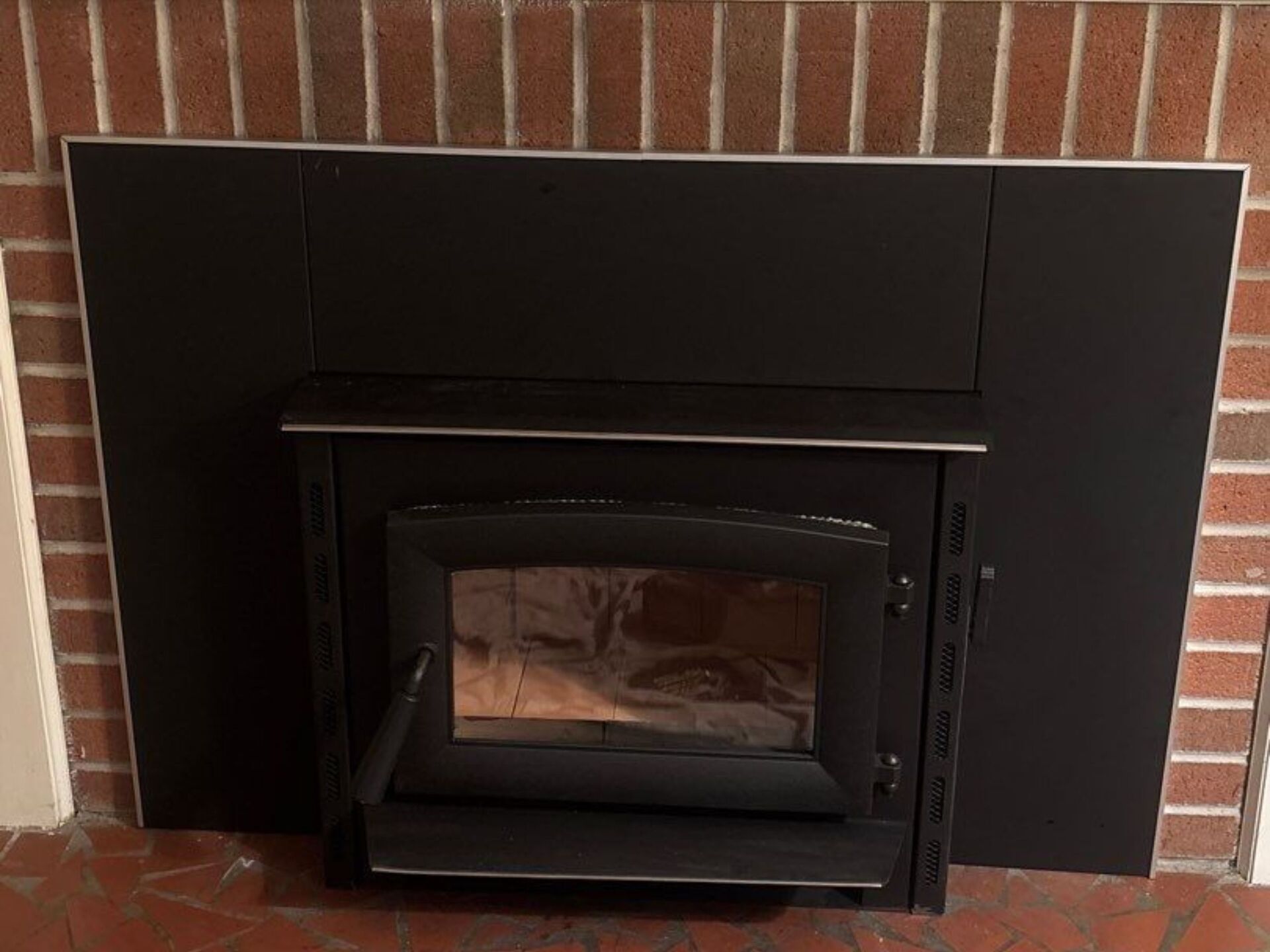 Wood stove insert related repair work