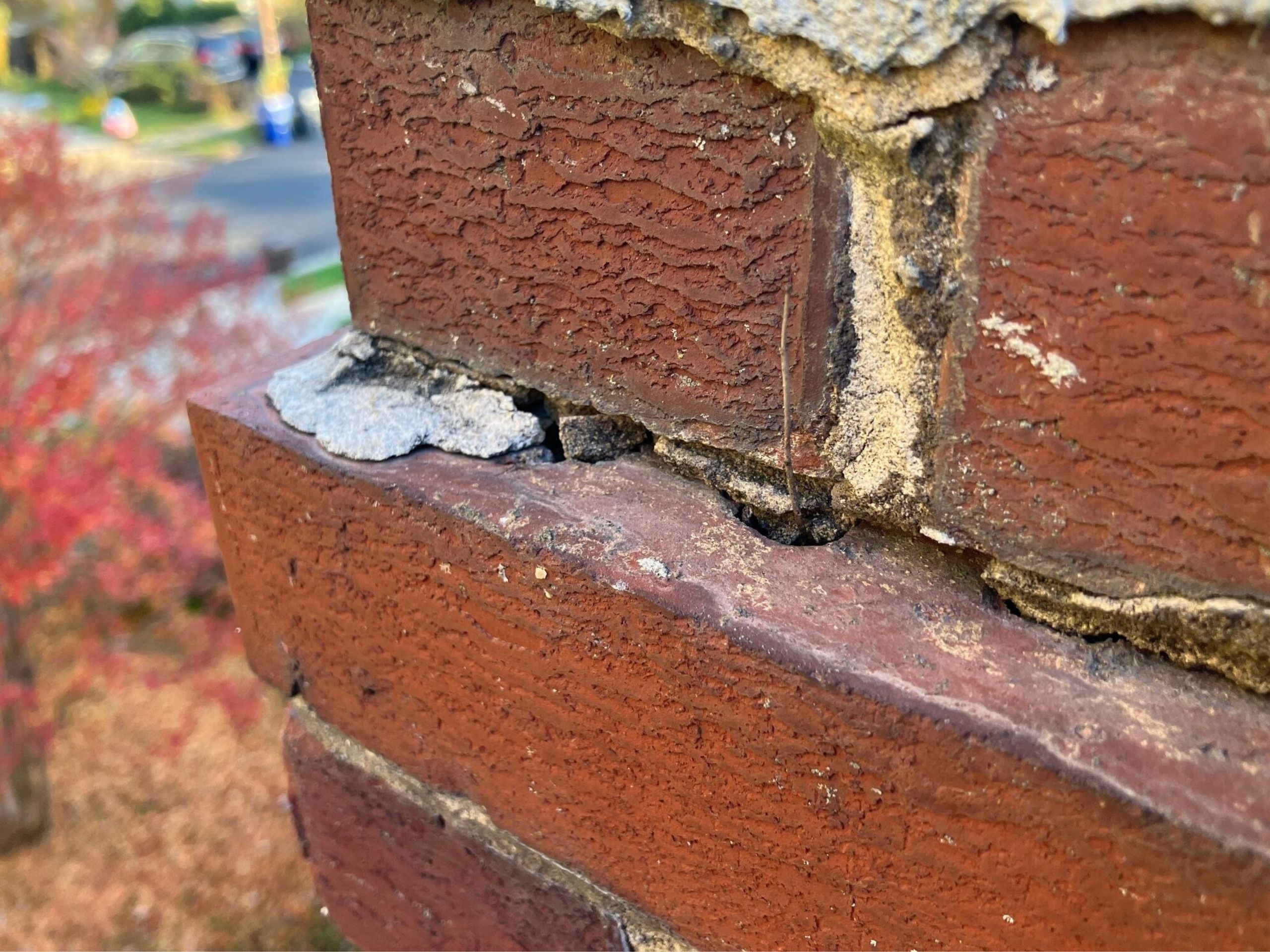 chimney is not properly aligned