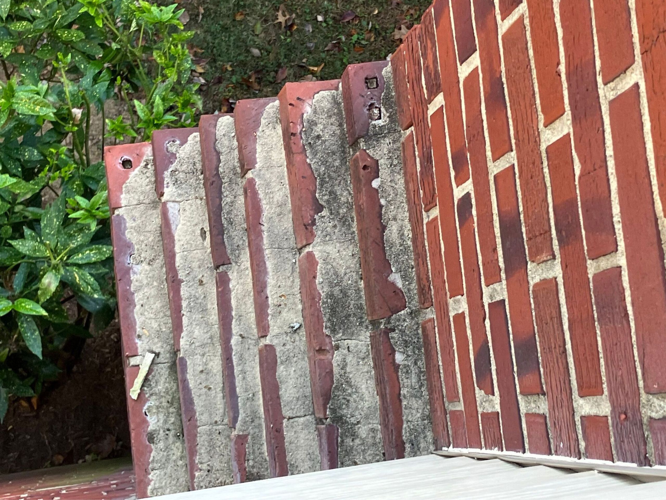 unsealed shoulders with holes